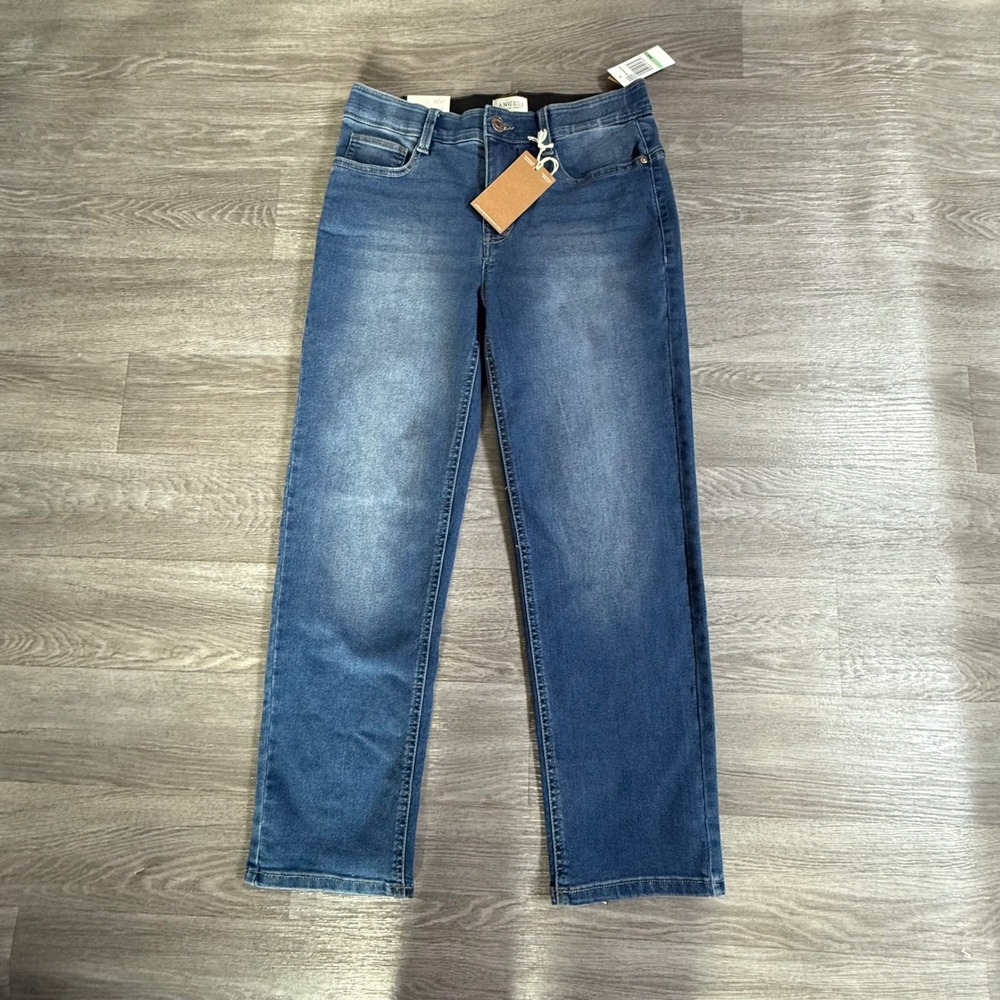 Angels Forever Young Everluxe Sculpt Straight Ankle Jeans Pacific Blue 8/29 NEW
